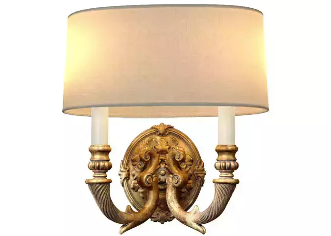 Bronze antique Double Sconce in Classic Style Wall lamp Light