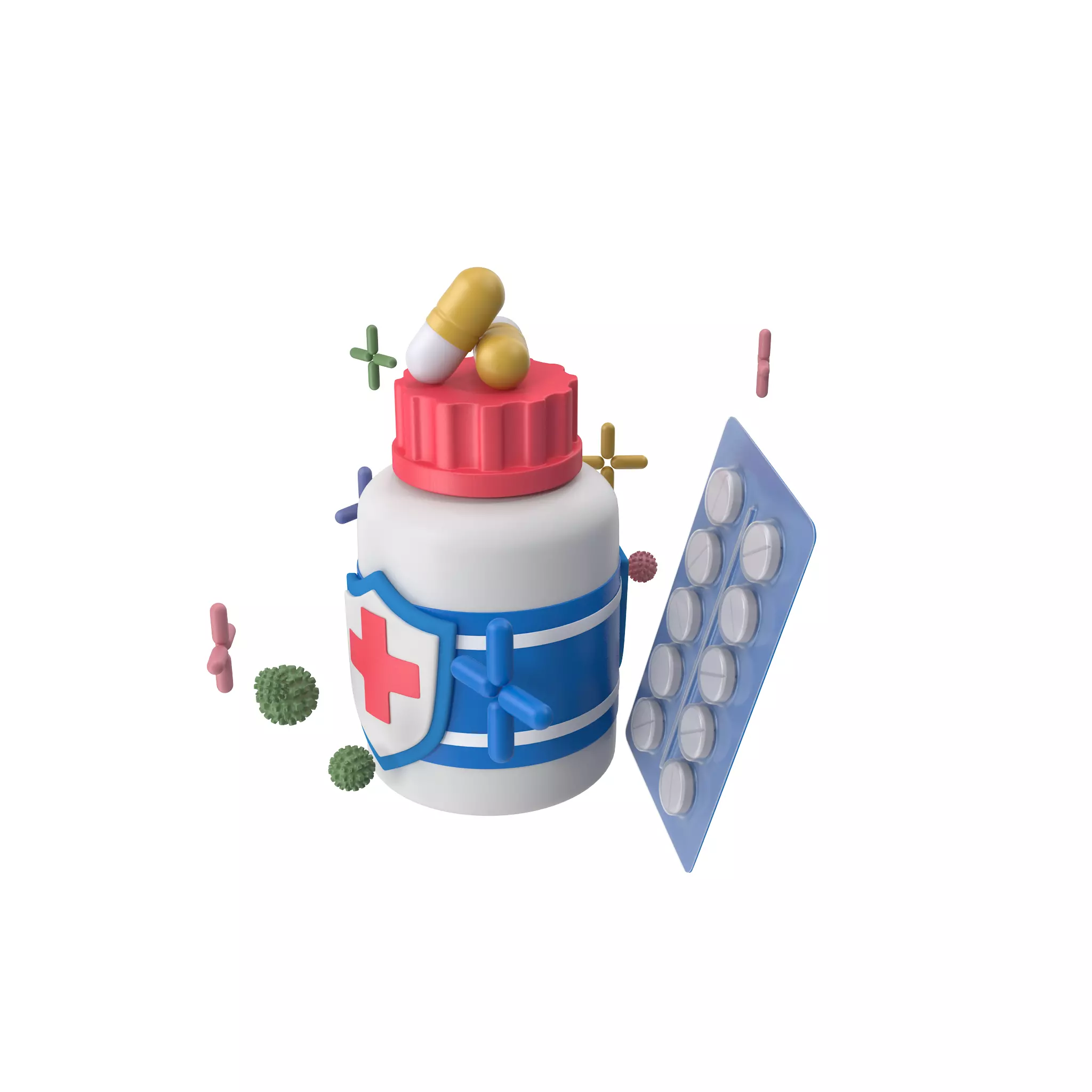 Bottle with Medicine 3D model_6