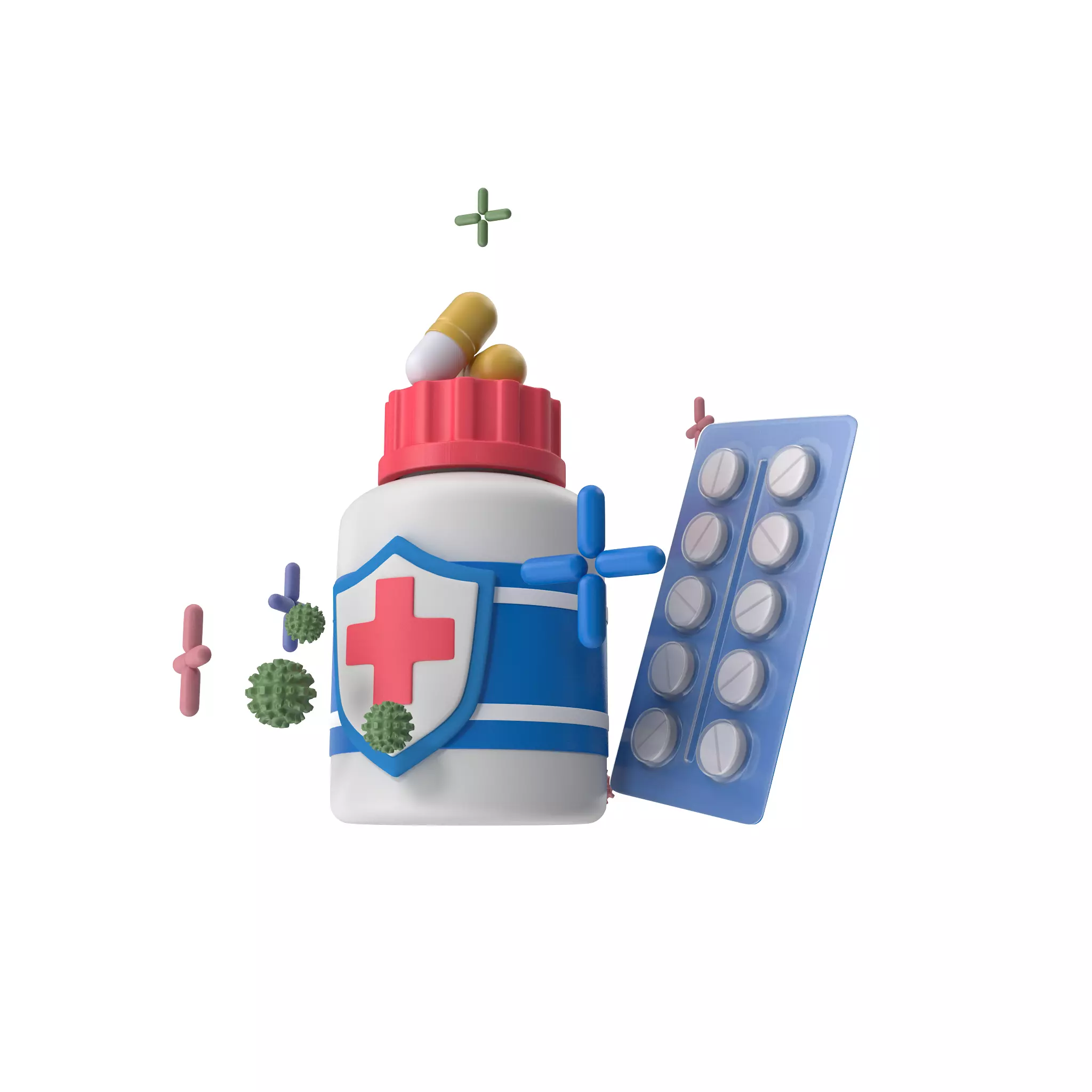 Bottle with Medicine 3D model_10