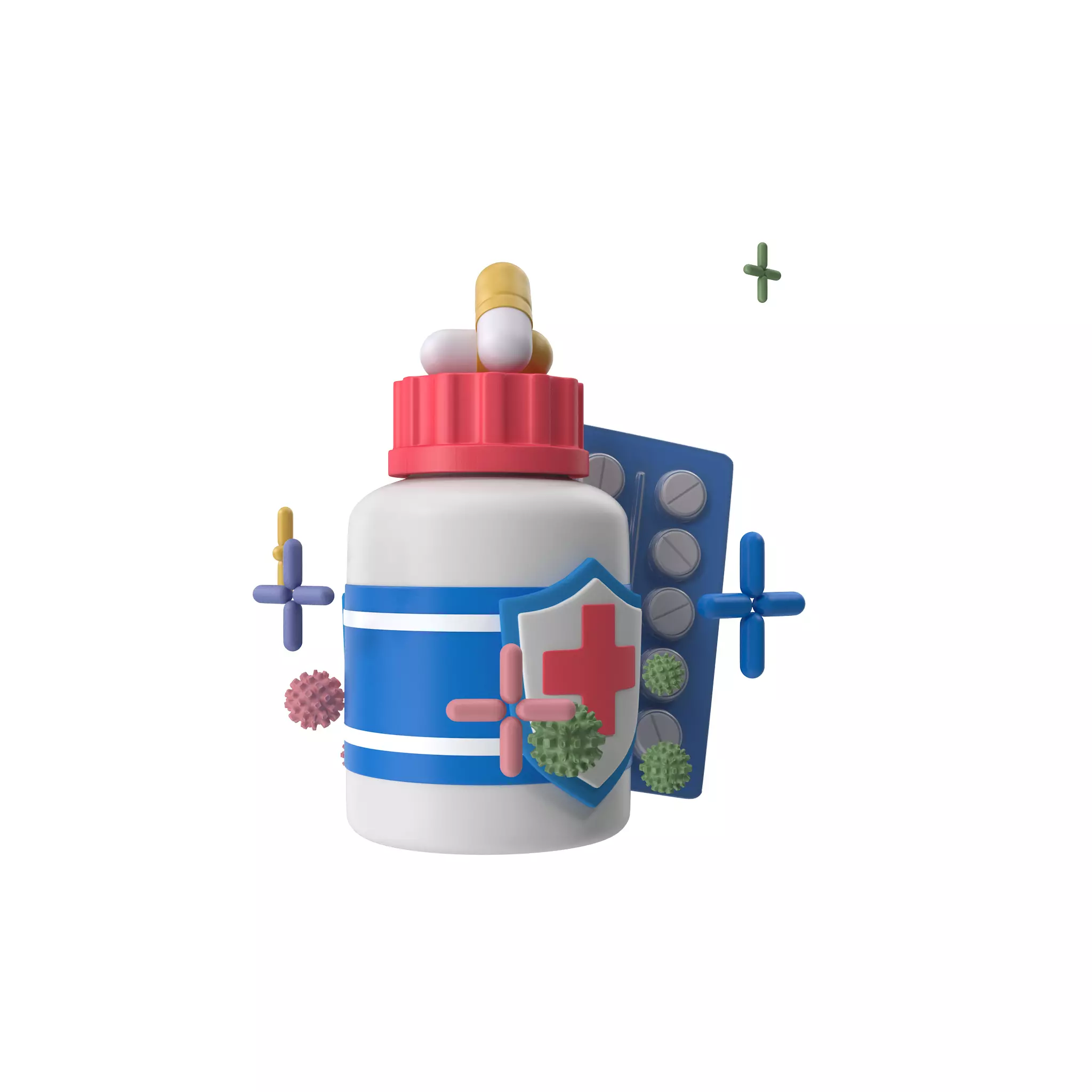 Bottle with Medicine 3D model_24