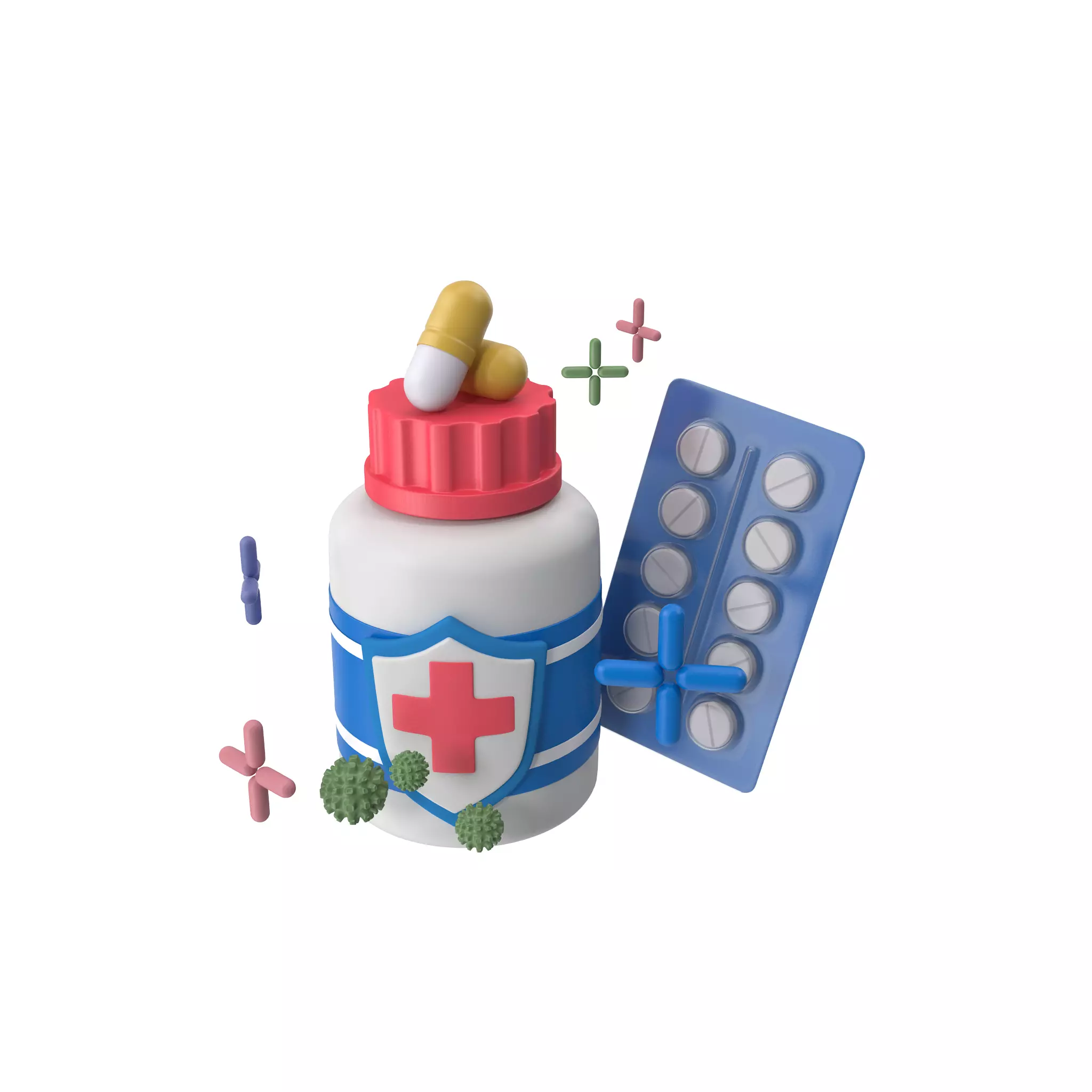 Bottle with Medicine 3D model_11