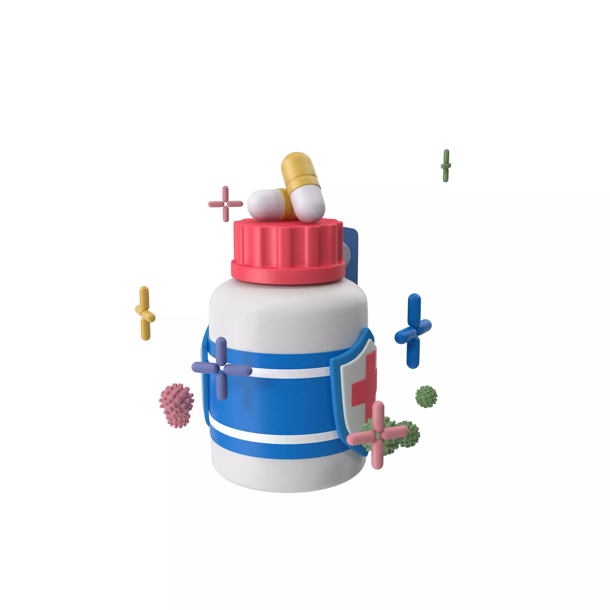 Bottle with Medicine 3D model_12