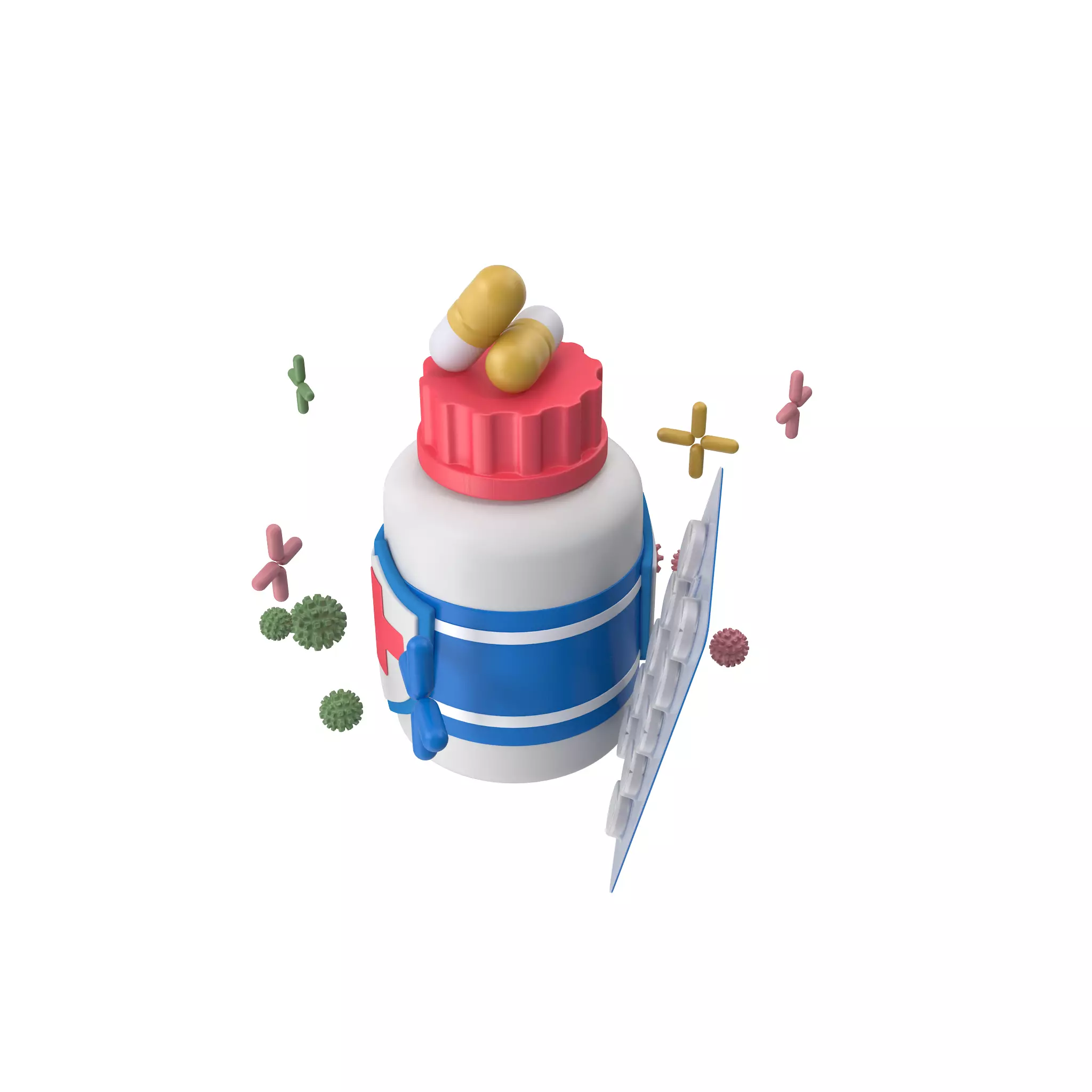 Bottle with Medicine 3D model_7