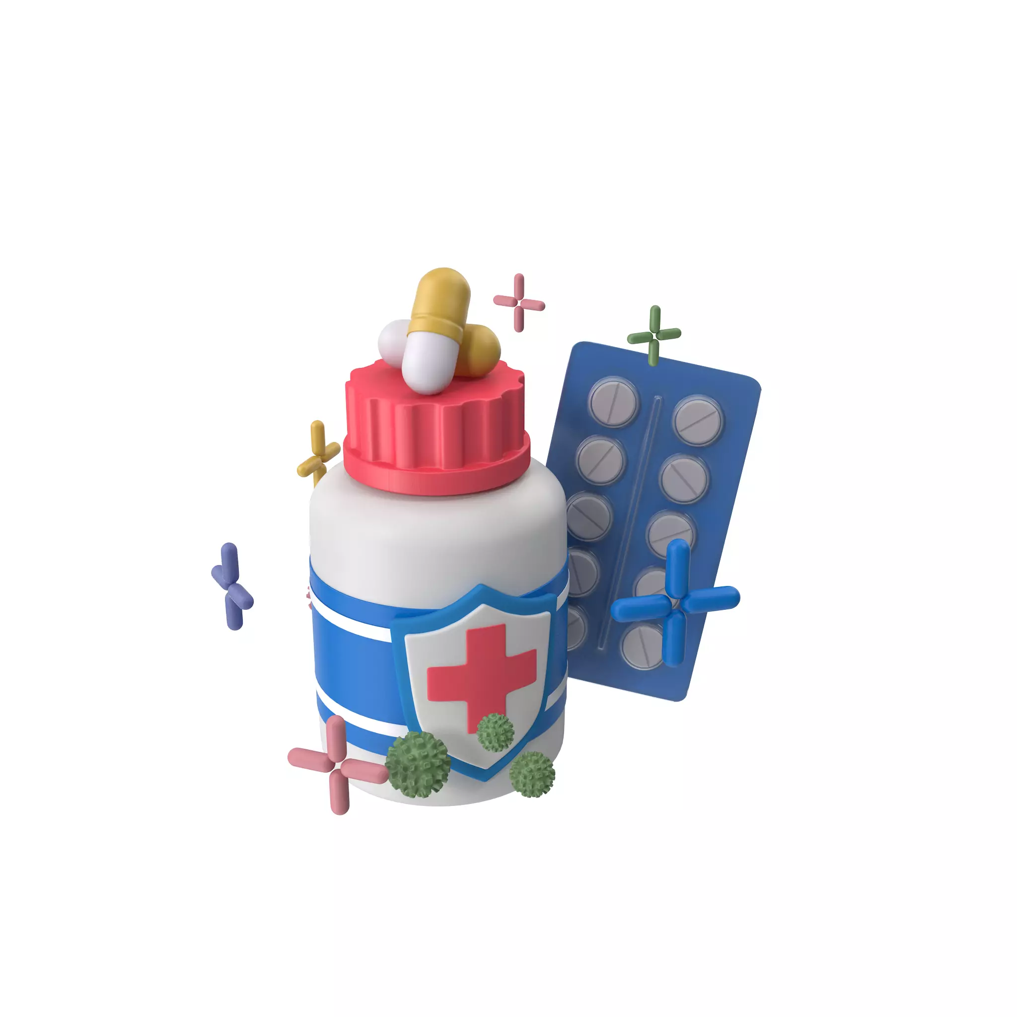 Bottle with Medicine 3D model_21