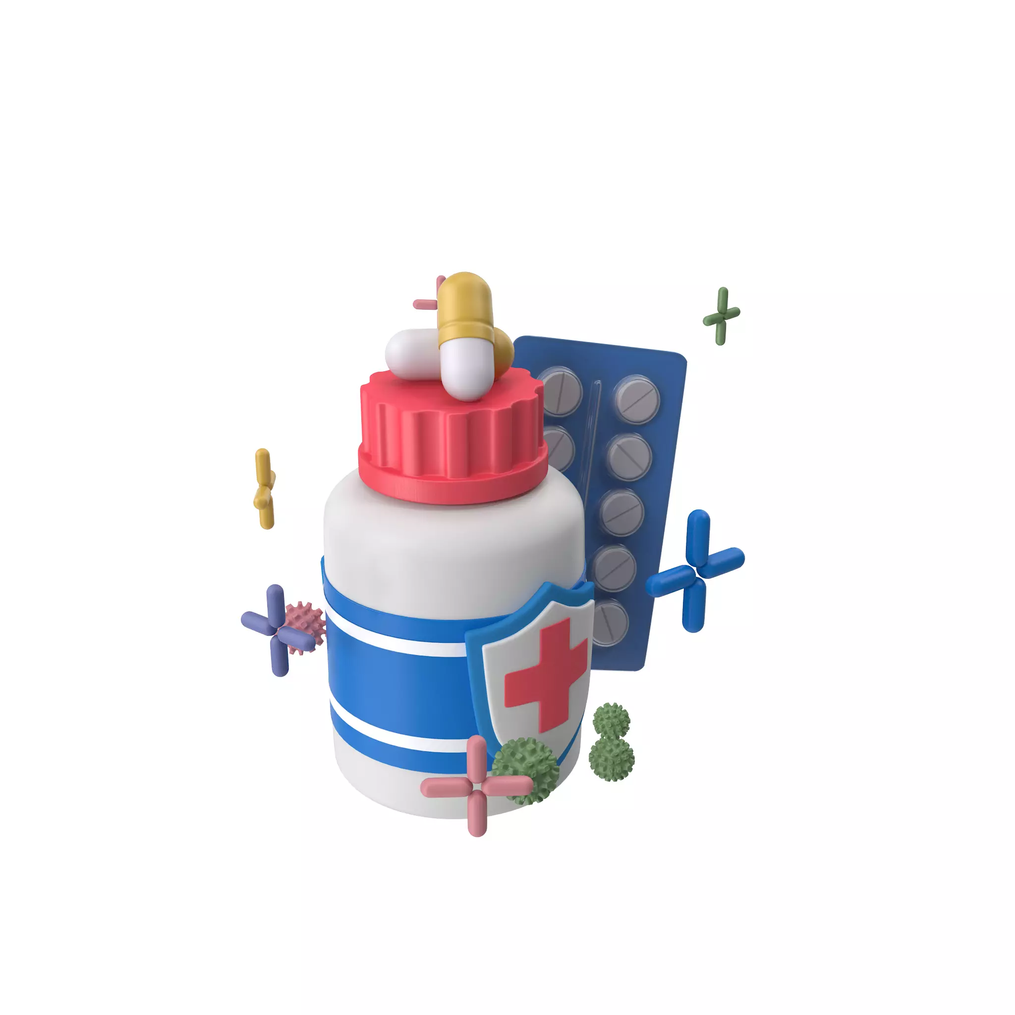Bottle with Medicine 3D model_16