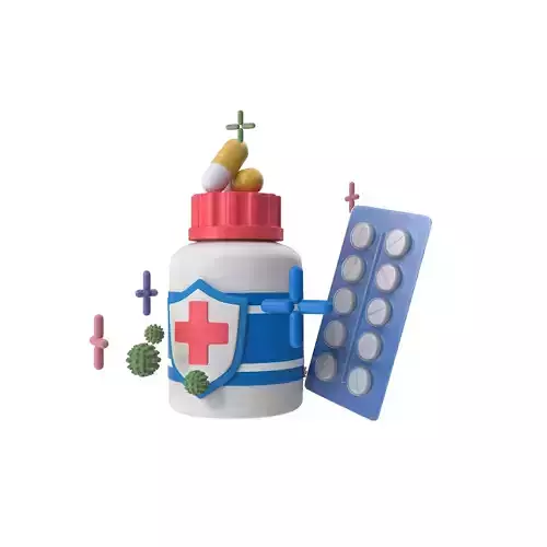 Bottle with Medicine