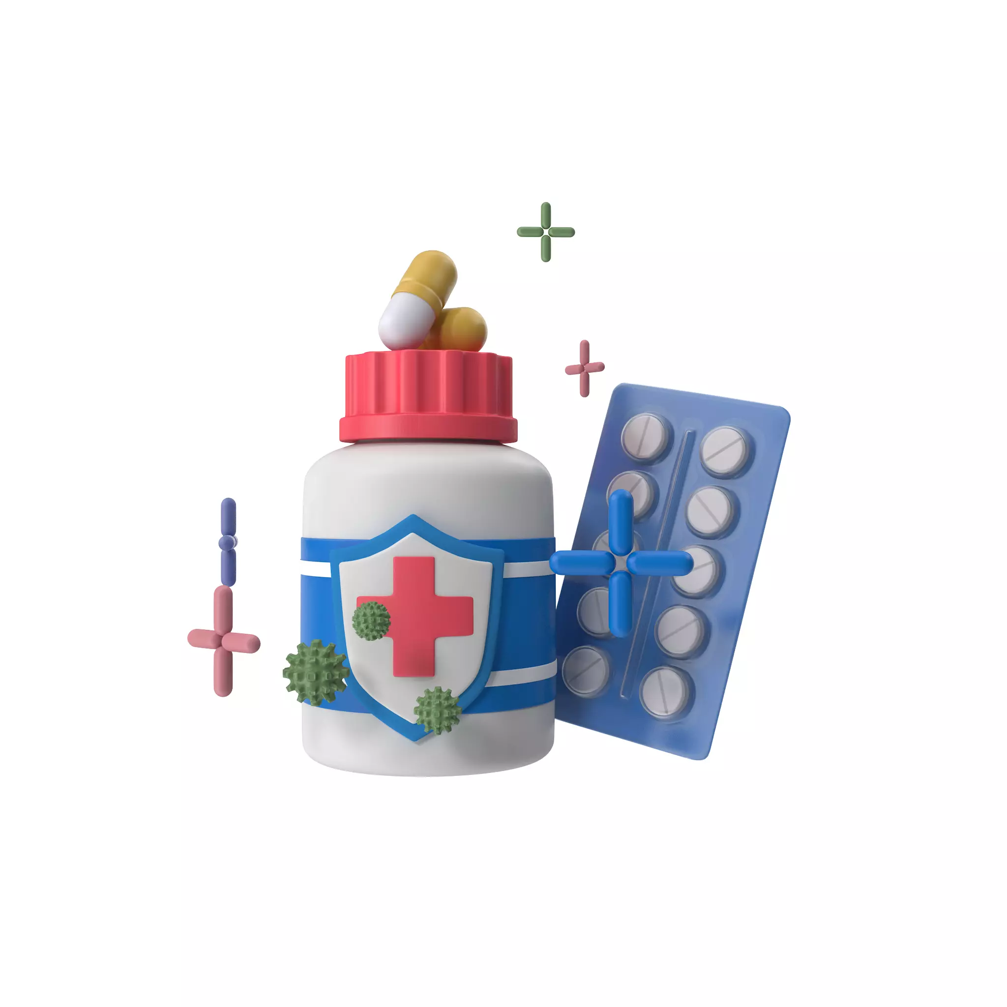 Bottle with Medicine 3D model_23
