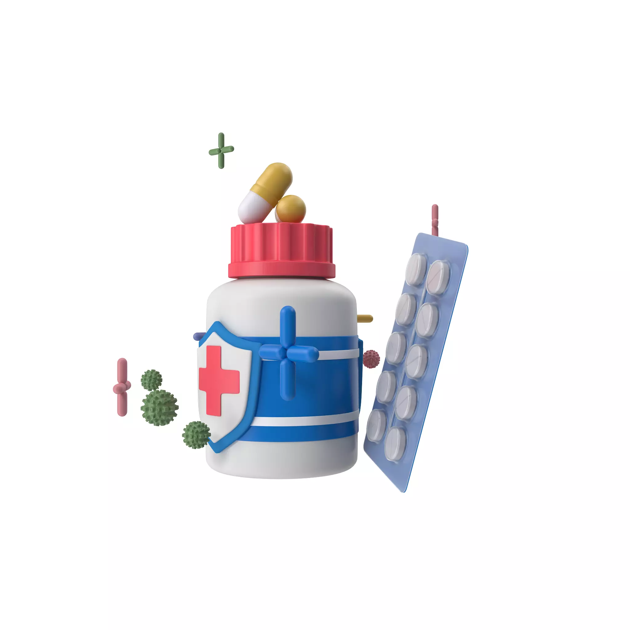 Bottle with Medicine 3D model_9