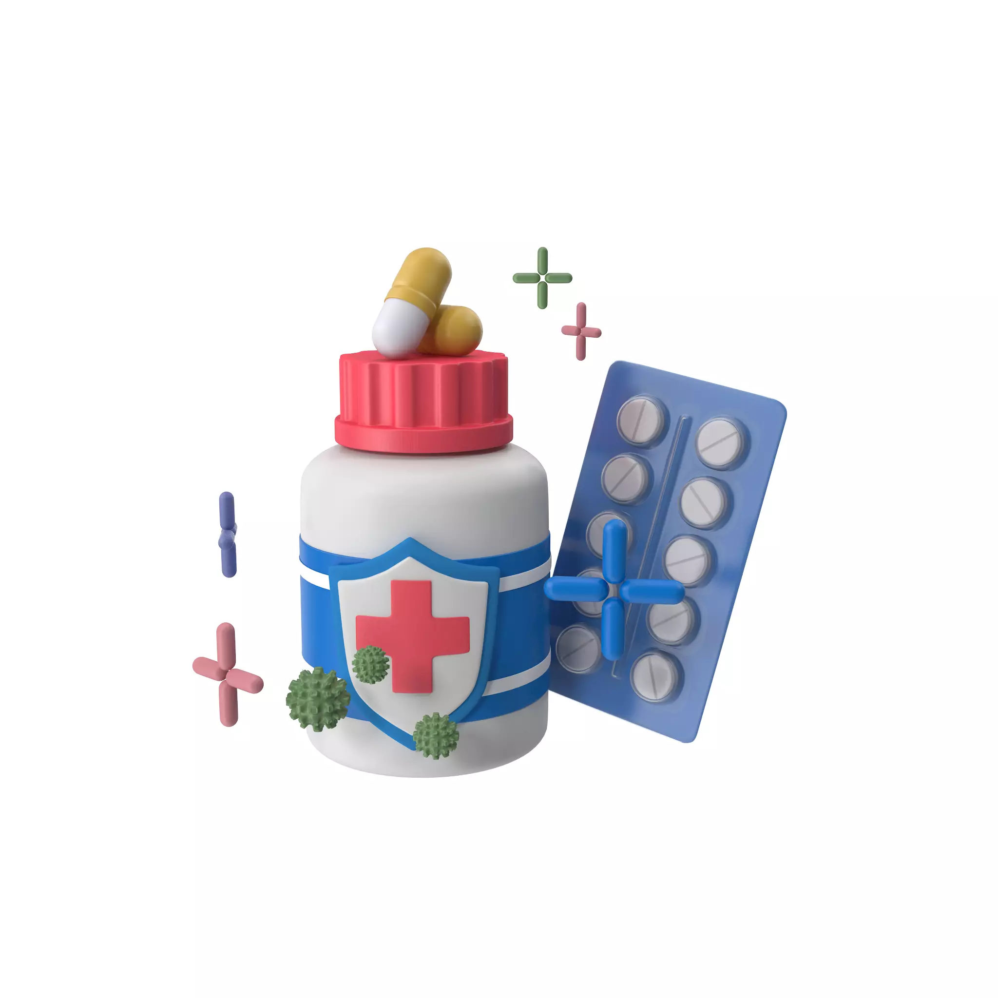 Bottle with Medicine 3D model_19