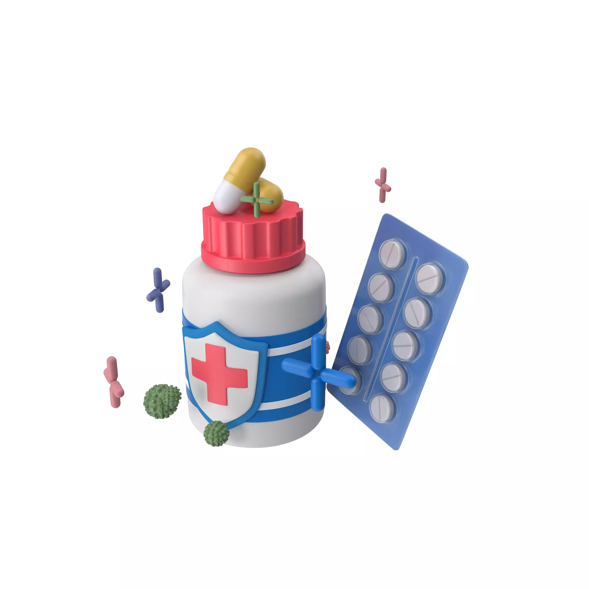 Bottle with Medicine 3D model_13