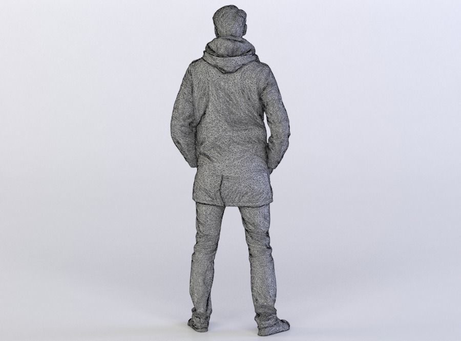 Joscha 0153 Man in a jacket, arms in pockets 3D model_6