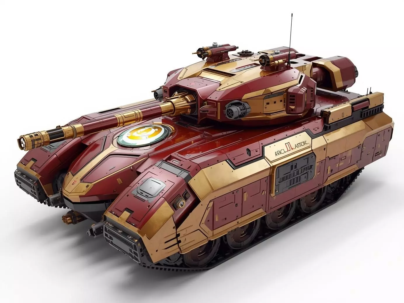 Crimson Paladin Tank 3D Model Elite Assault Vehicle Low-poly 3D model_0