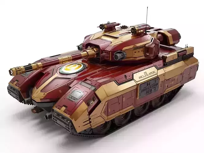 Crimson Paladin Tank 3D Model Elite Assault Vehicle Low-poly 3D model Crimson Paladin Tank 3D Model Elite Assault Vehicle Low-poly 3D model