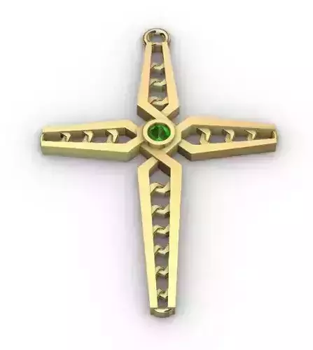 Colgante de cruz angular