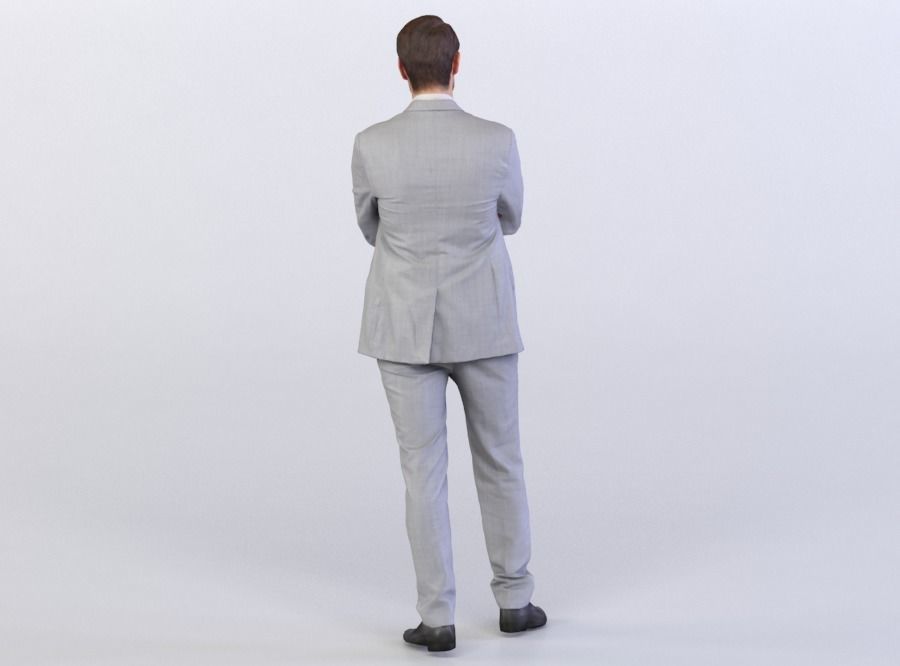Joscha 0121 Man in a suit, arms folded 3D model_2