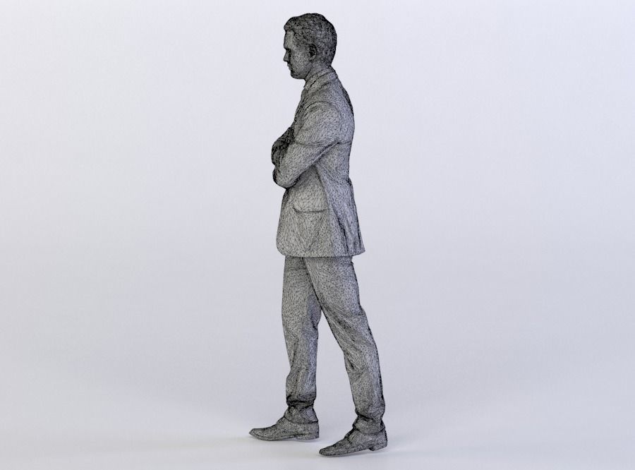 Joscha 0121 Man in a suit, arms folded 3D model_5