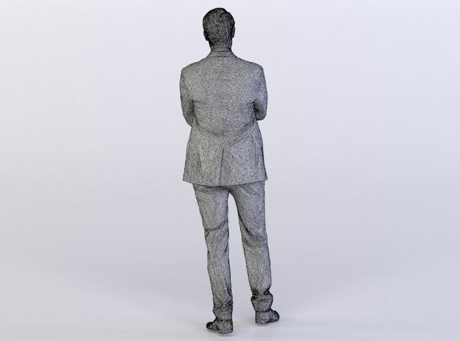 Joscha 0121 Man in a suit, arms folded 3D model_6