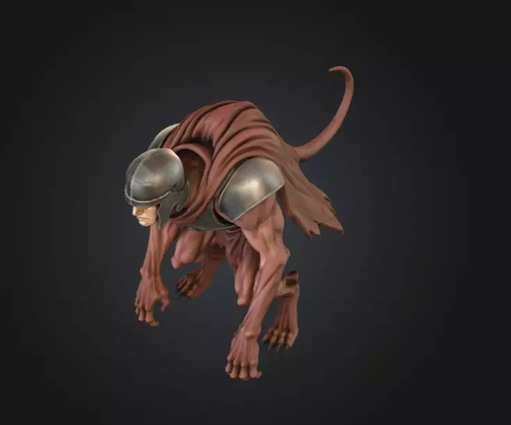 Oathbound Sentinel Low-poly 3D model_5