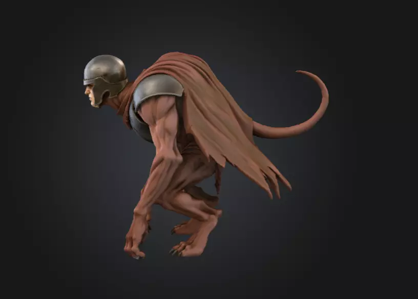 Oathbound Sentinel Low-poly 3D model_7