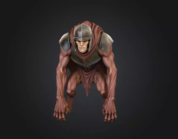 Oathbound Sentinel Low-poly 3D model_4