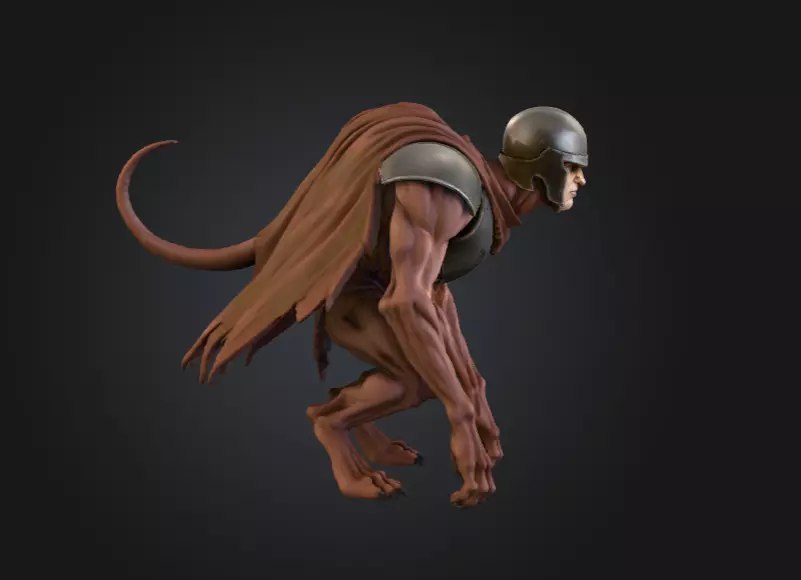 Oathbound Sentinel Low-poly 3D model_2