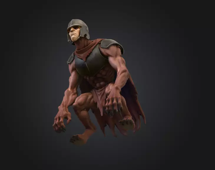 Oathbound Sentinel Low-poly 3D model_9