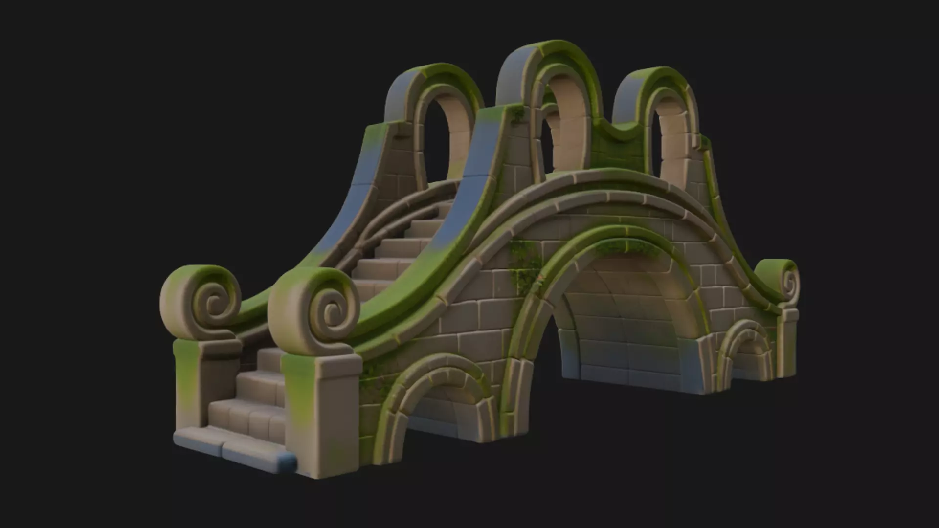 Realistic Old Bridge 3D Model 3D model_0