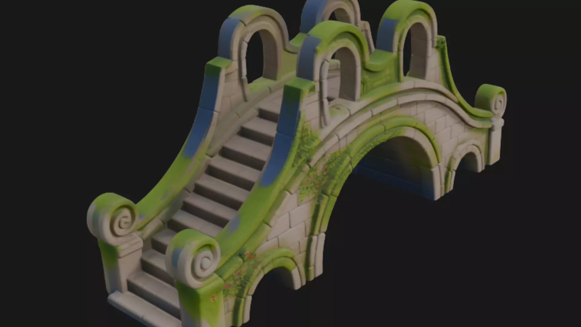 Realistic Old Bridge 3D Model 3D model_4