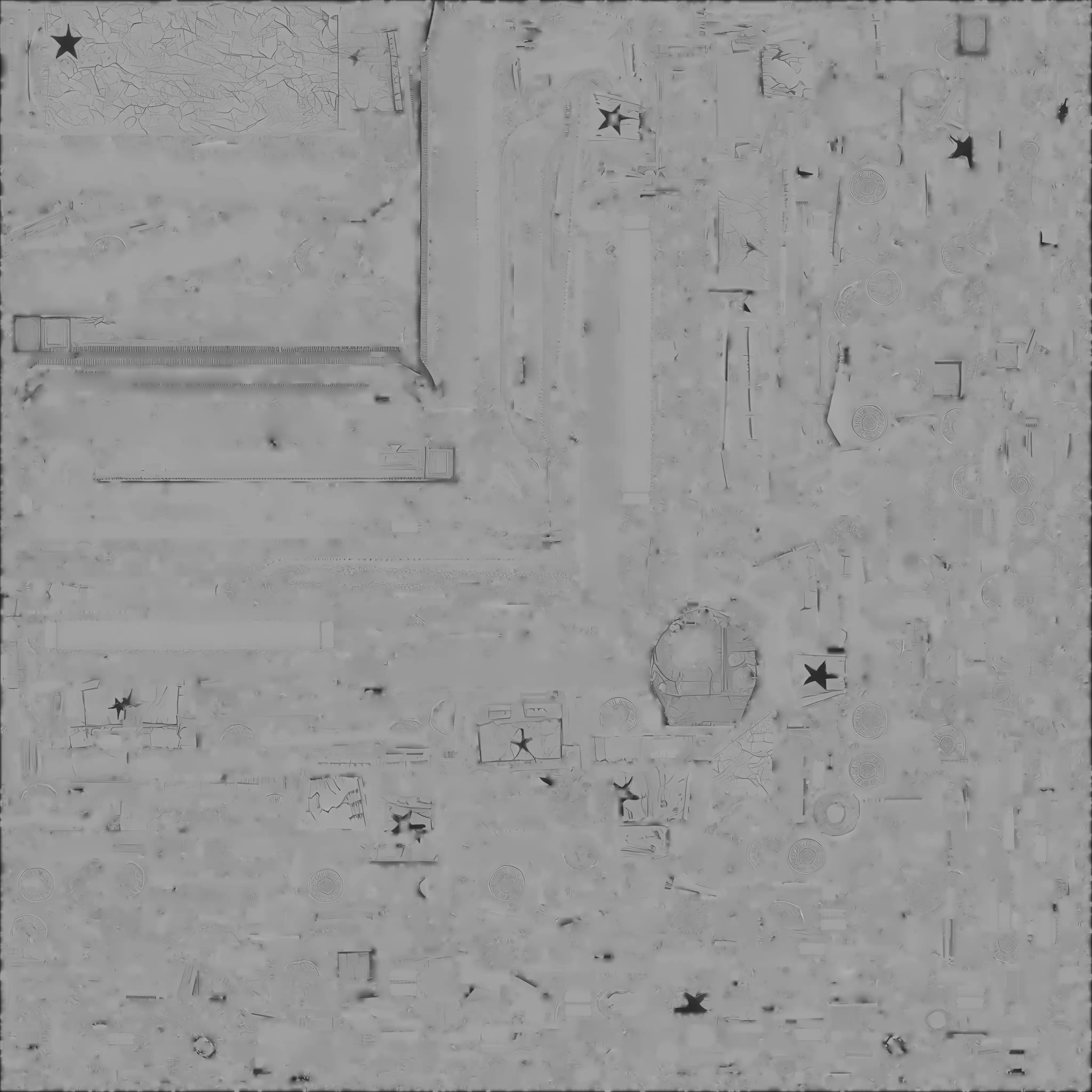 Cracked Star Tank 3D Model SciFi Military Vehicle Low-poly 3D model_4