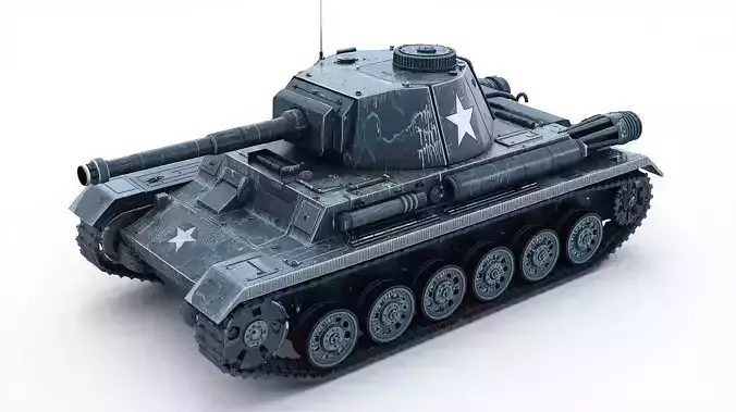 Cracked Star Tank 3D Model SciFi Military Vehicle Low-poly 3D model Cracked Star Tank 3D Model SciFi Military Vehicle Low-poly 3D model