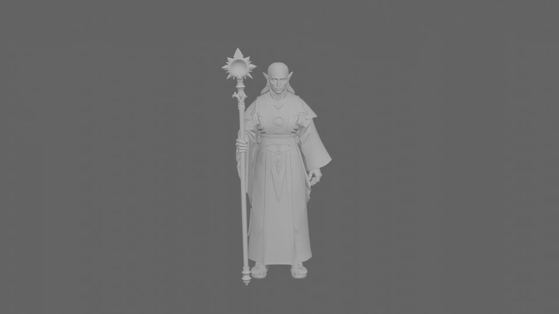 Highly Detailed Serene Regal Blood Elf Priest 3D Model World 3D model_6