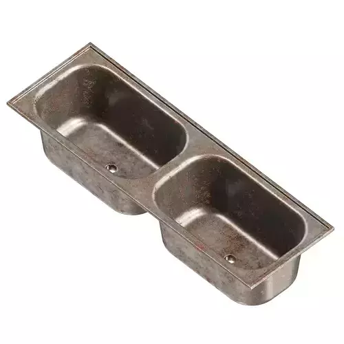 Rusty Double Bowl Kitchen Sink