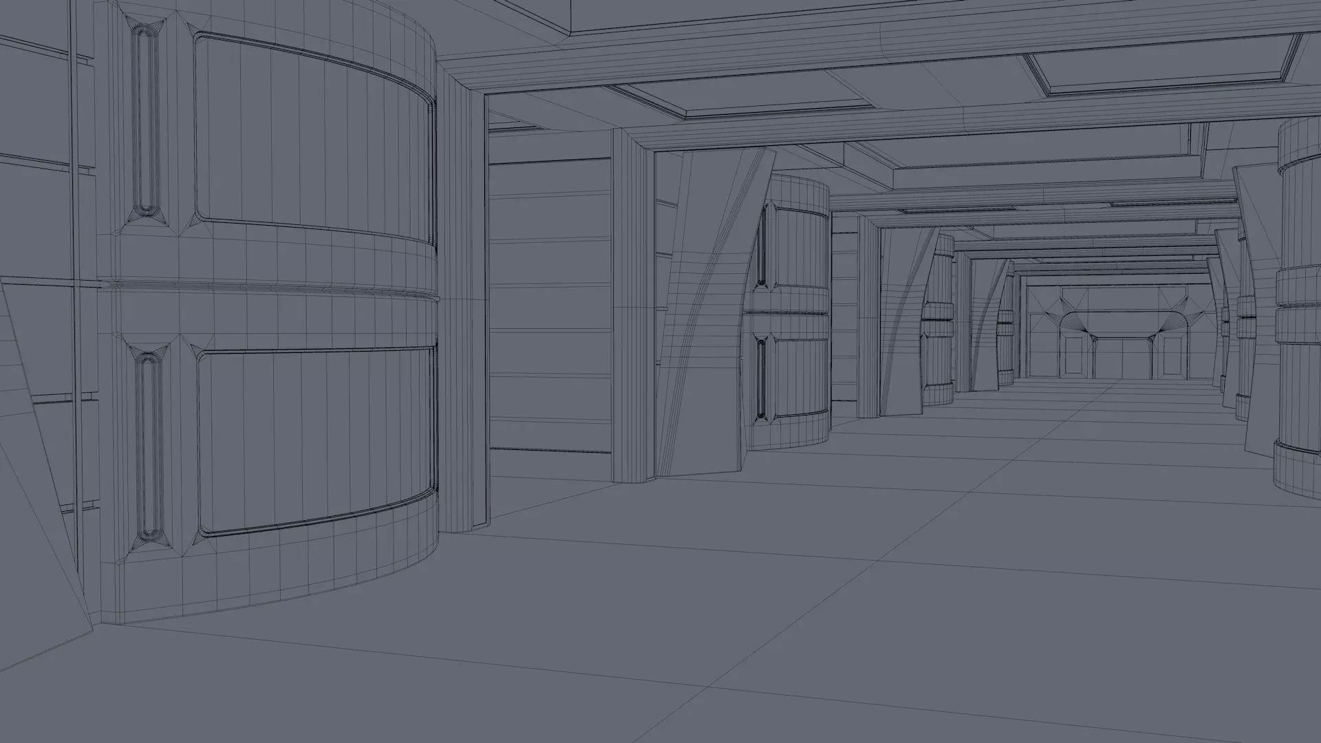 Sci Fi Interior Walkway 3D model_13