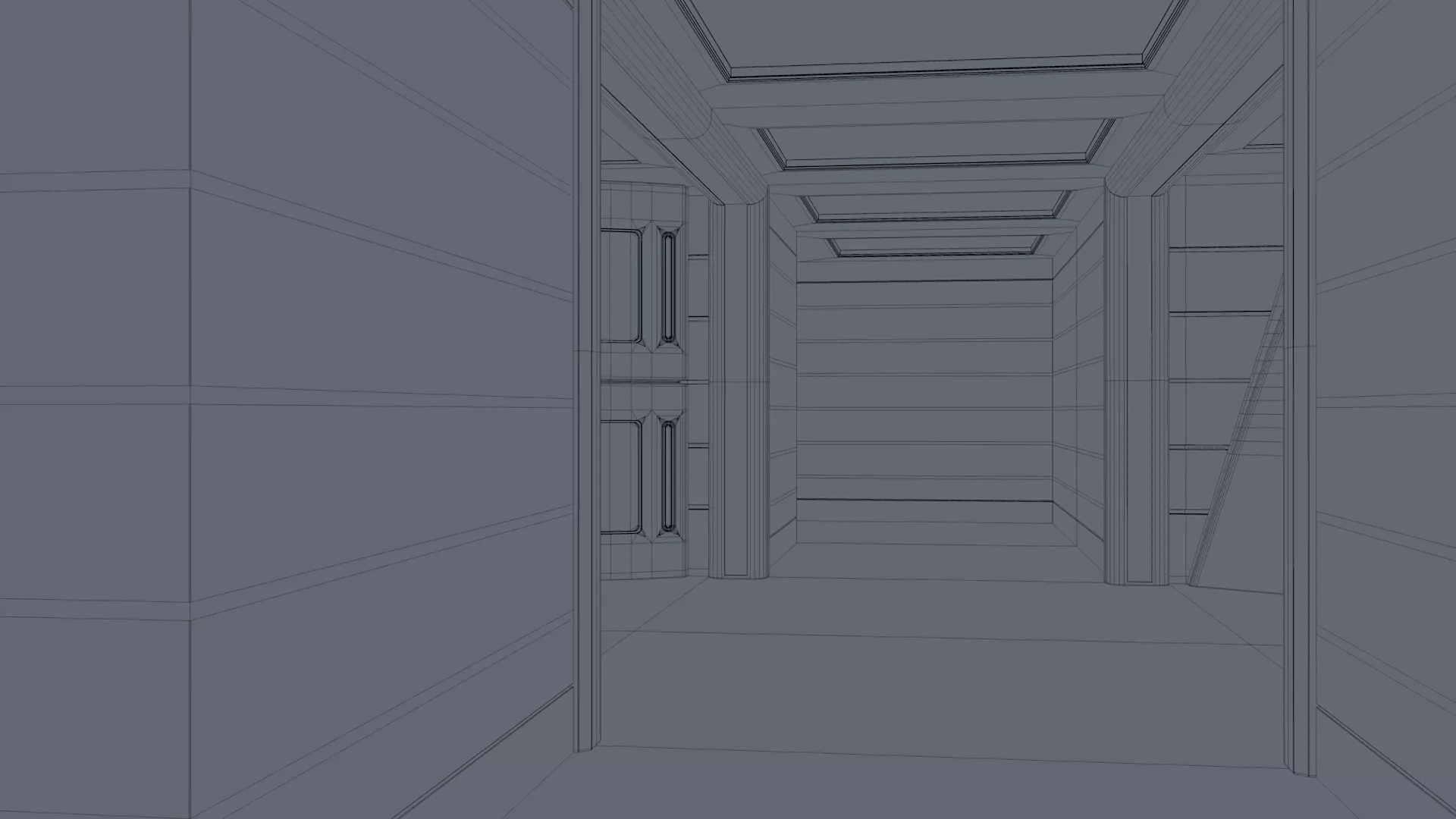 Sci Fi Interior Walkway 3D model_16