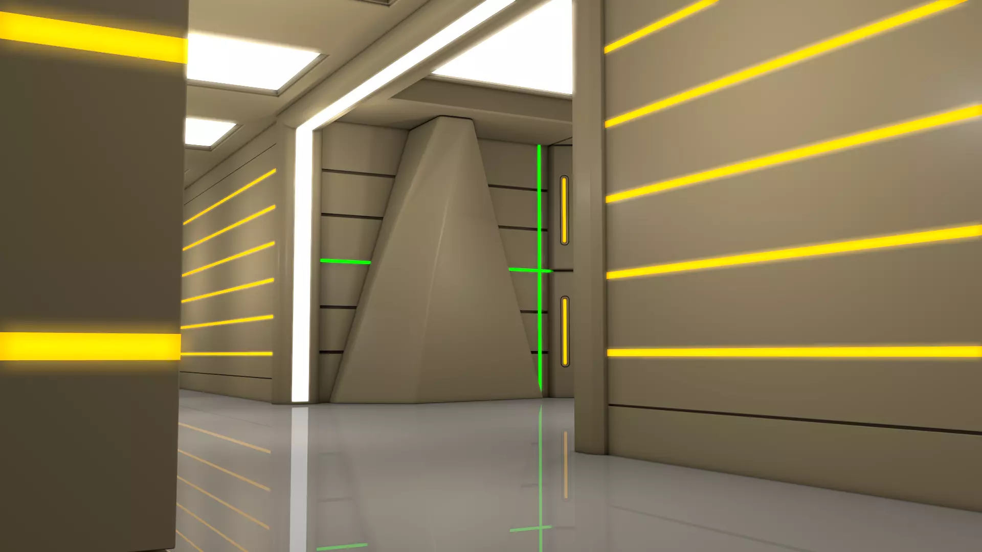 Sci Fi Interior Walkway 3D model_7