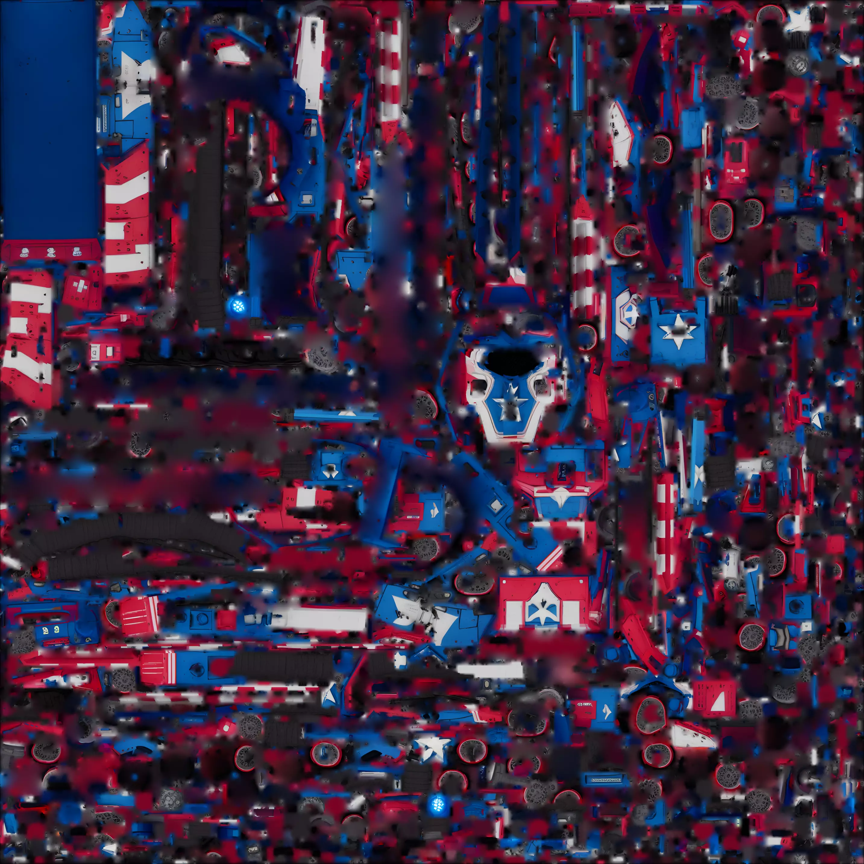 Freedom Strike Tank 3D Model Patriotic War Machine Low-poly 3D model_1