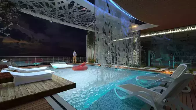 swimming pool and small gym