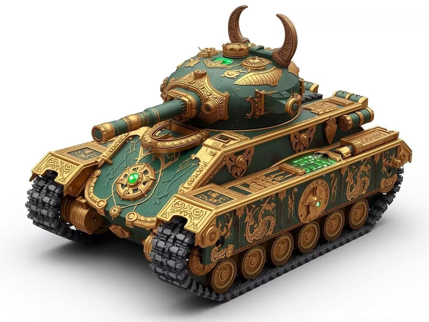 Dragon Forged Fantasy Tank 3D Model Ornate War Machine Low-poly 3D model_0