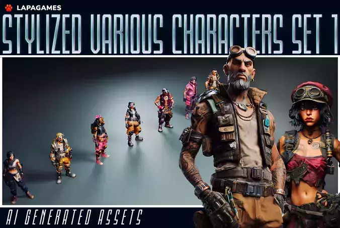 Stylized Various Characters Set 1