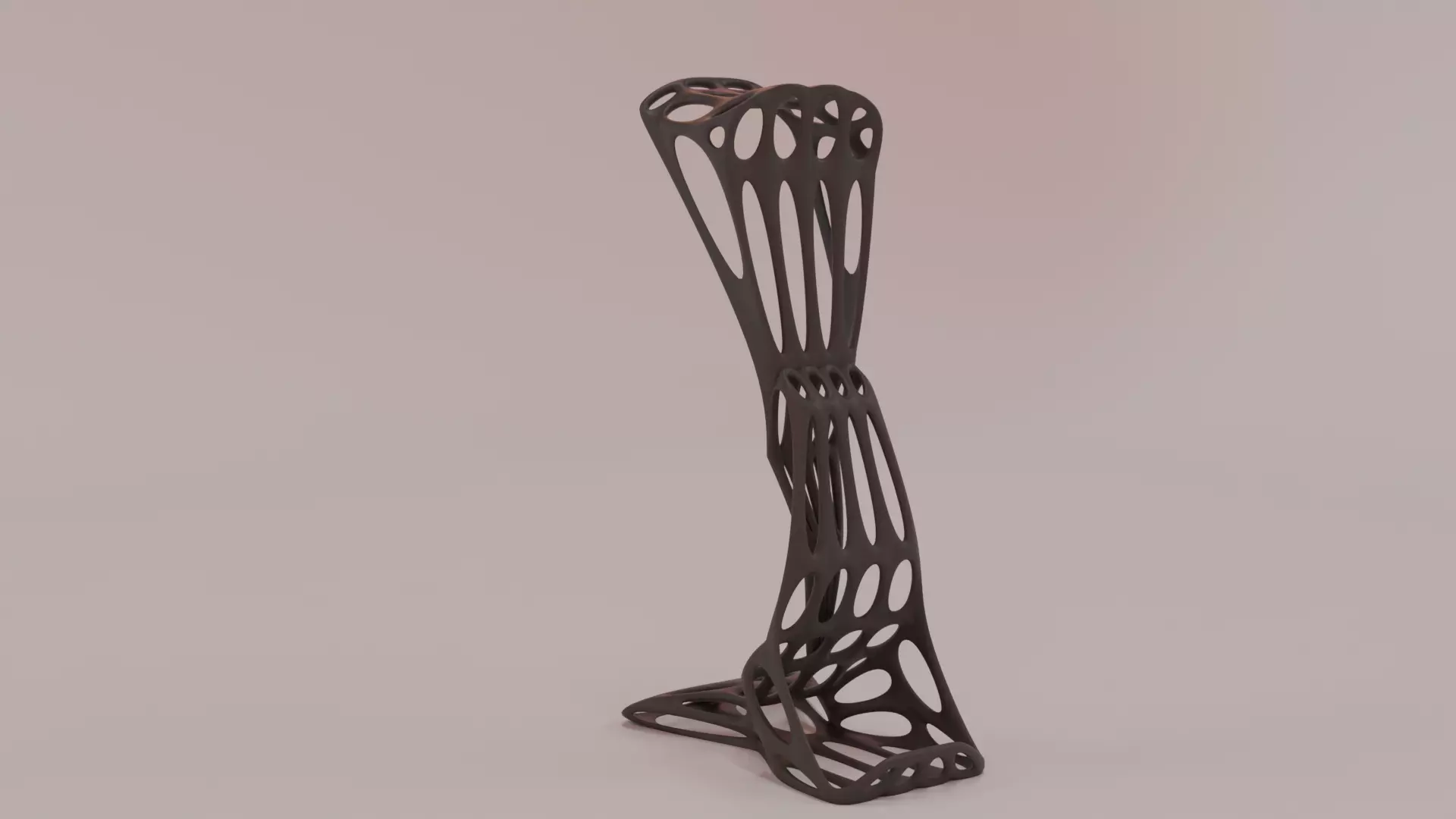 Modern Organic Headphones and Phone stand 3D print model_4