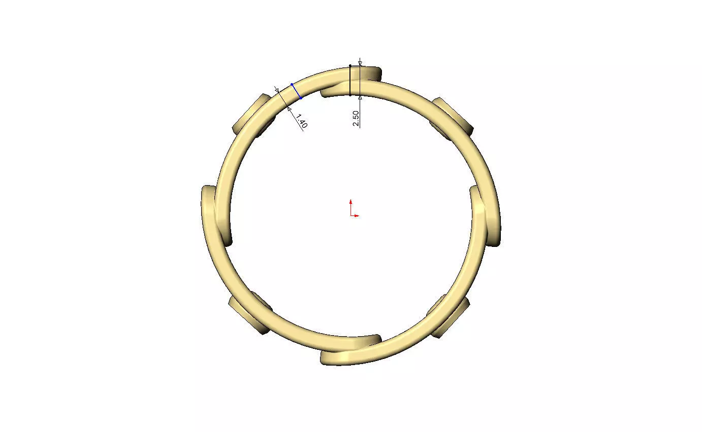 Diamond bezel set paperclip chain link band US sizes 5to11 3D print model_6