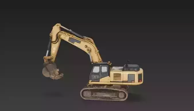 Excavator 3D Model - Construction Vehicle - PBR Textured