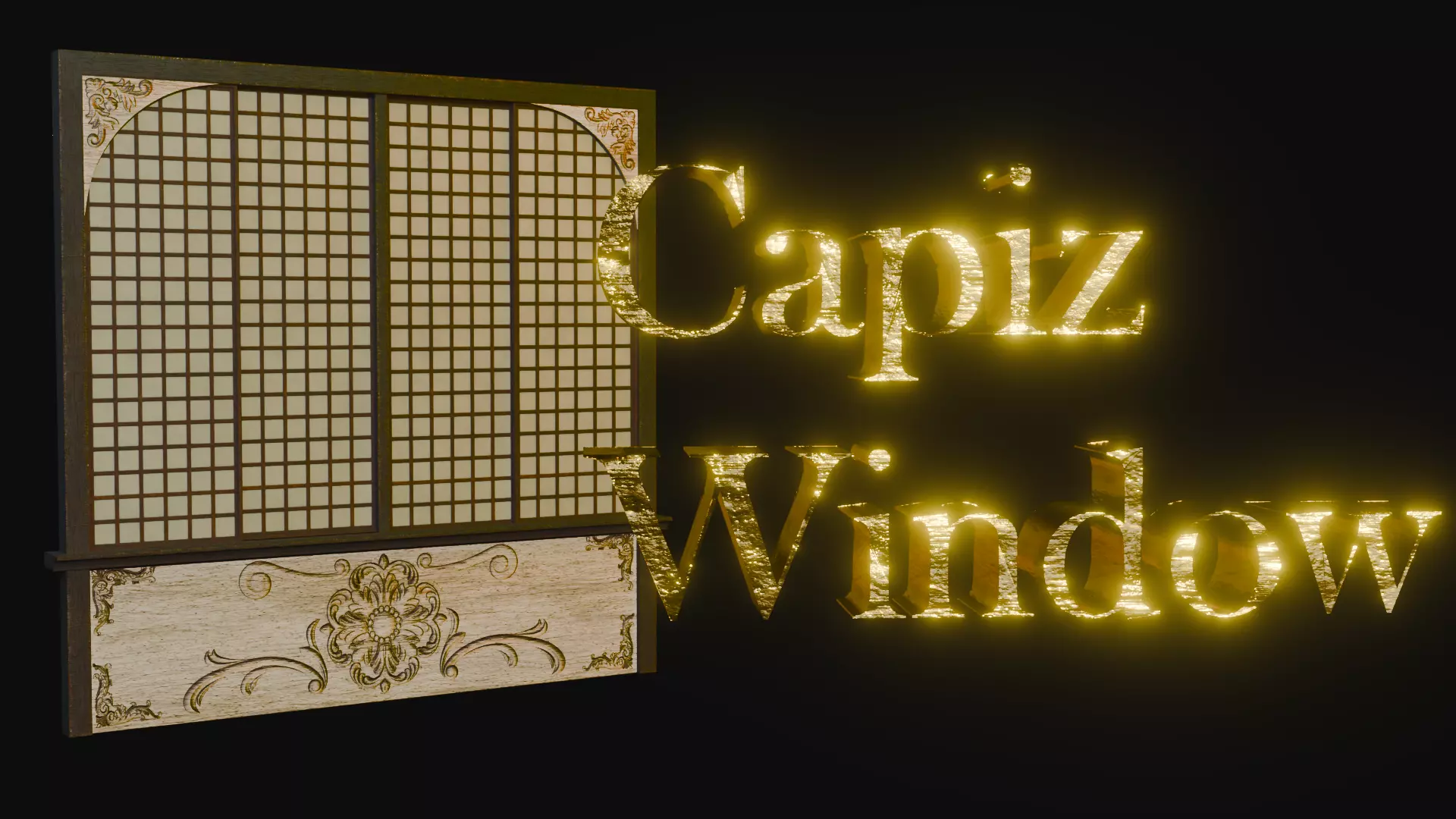 Capiz Window 02 Low-poly 3D model