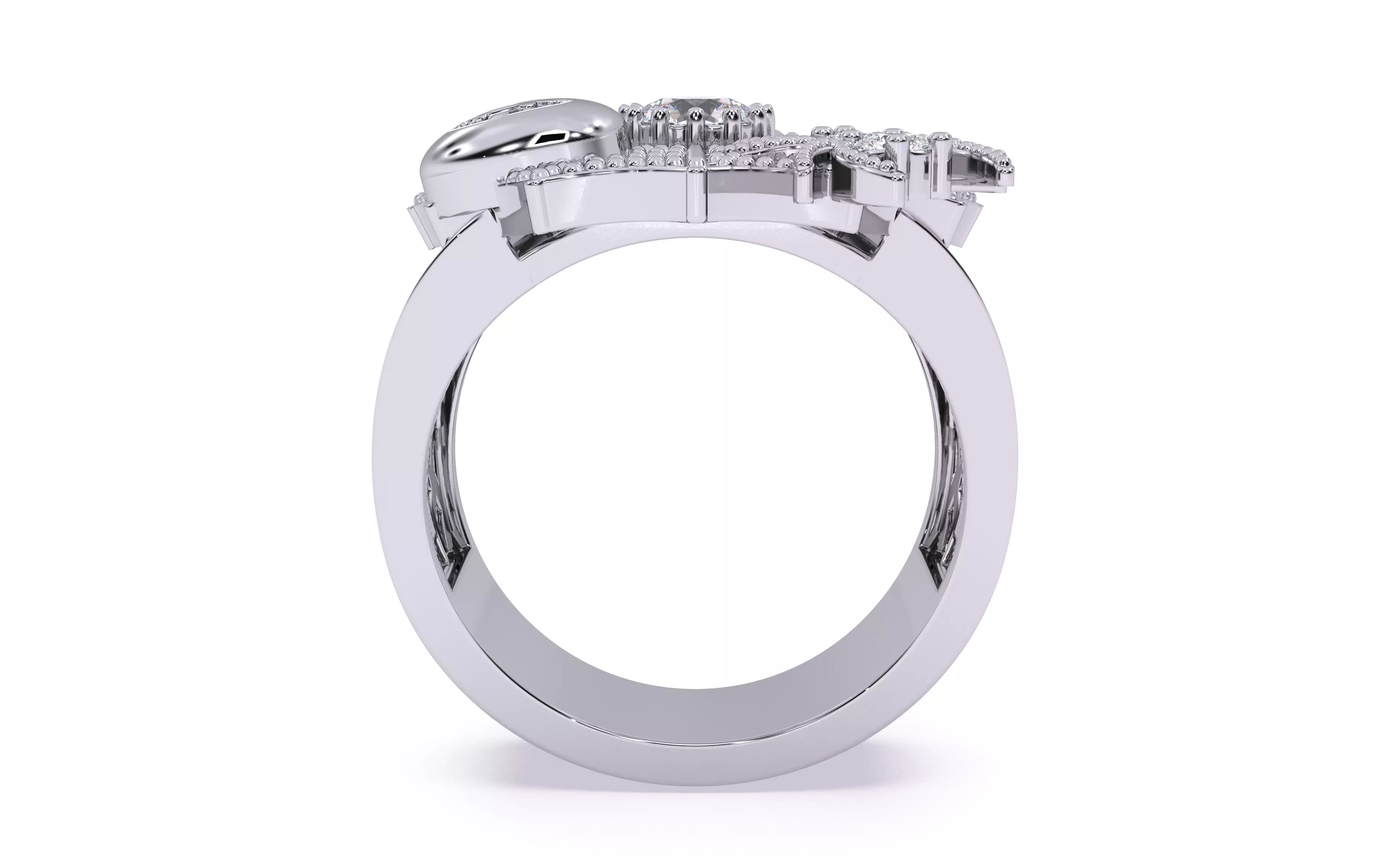 Spider Web Pumpkin Ring 3dm stl renders details 3D print model_22