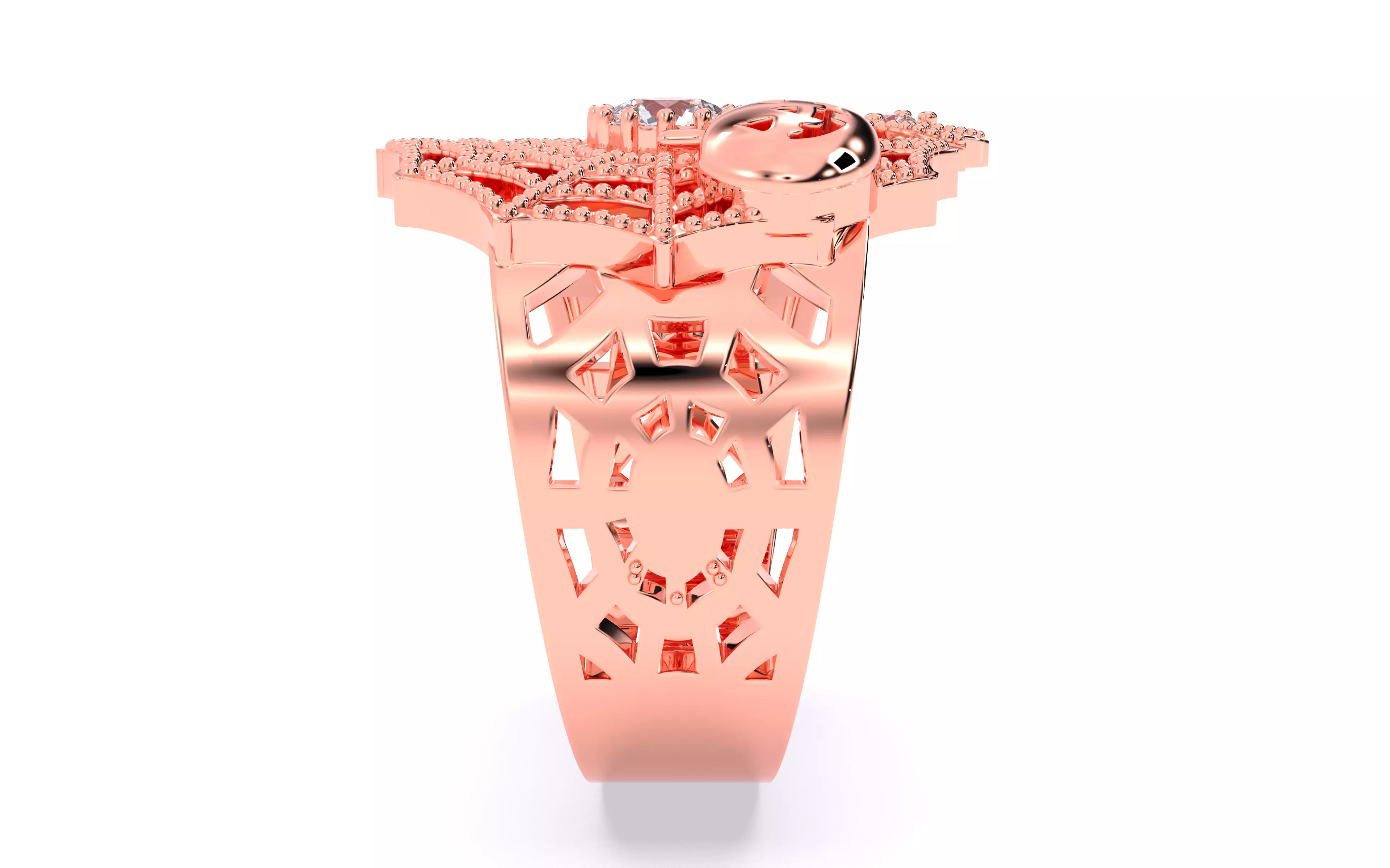 Spider Web Pumpkin Ring 3dm stl renders details 3D print model_15