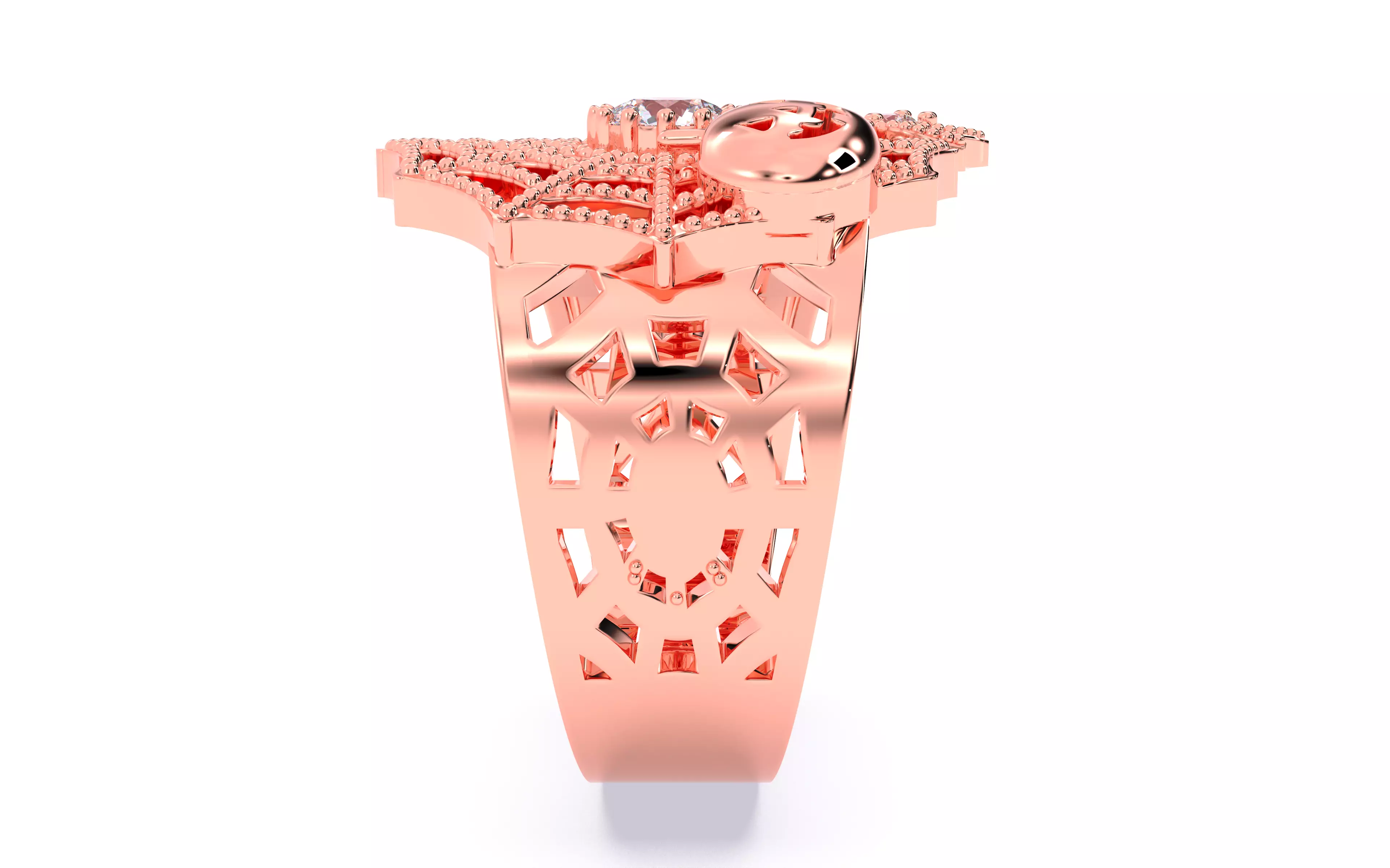 Spider Web Pumpkin Ring 3dm stl renders details 3D print model_14