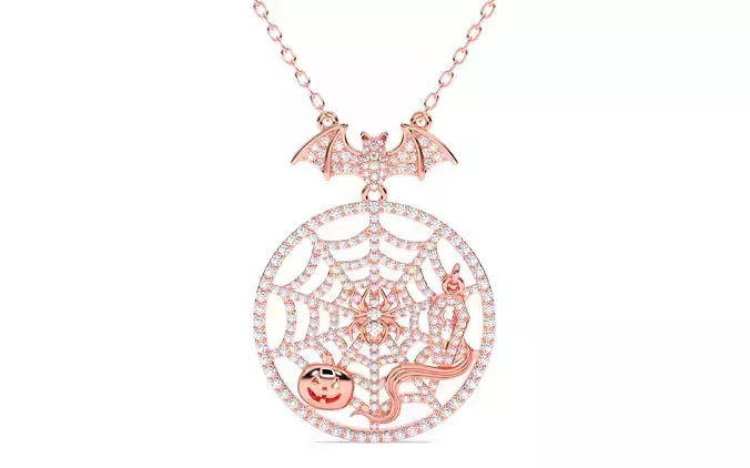 Halloween Spider Web Sekeleton Snake Pumpkin Pendant 3D print model Halloween Spider Web Sekeleton Snake Pumpkin Pendant 3D print model