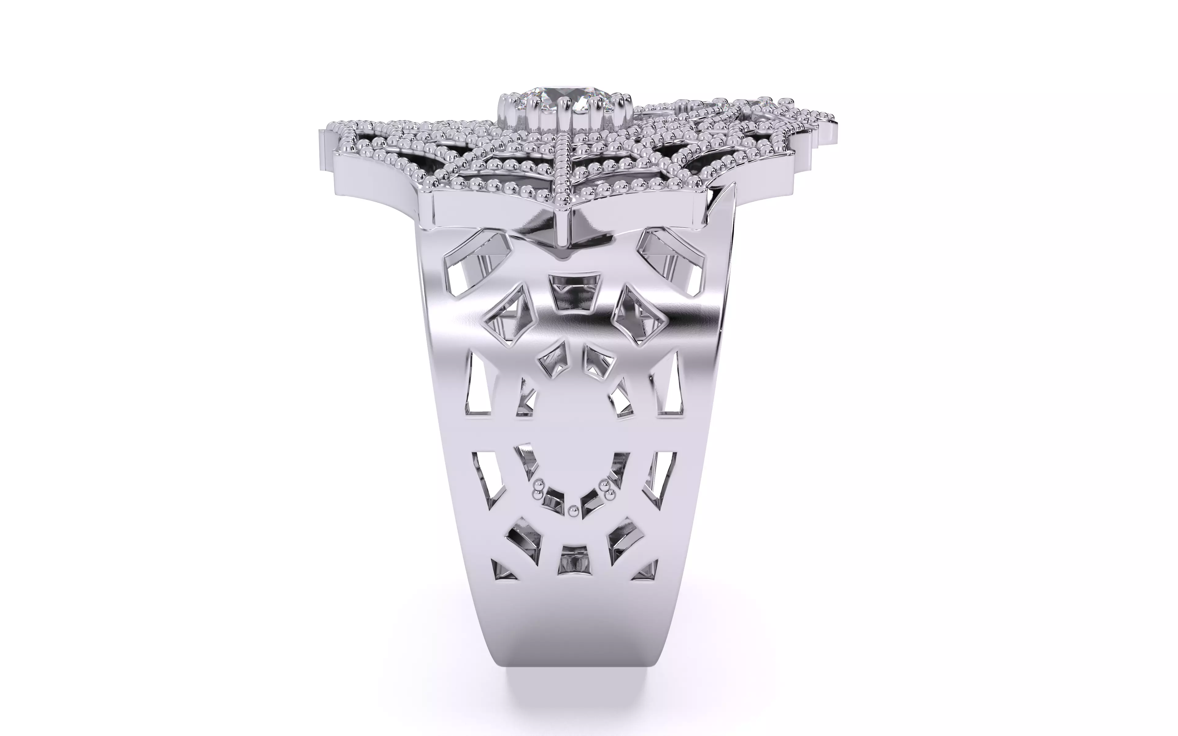 Spider Crawling Web Ring 3dm stl renders details 3D print model_17