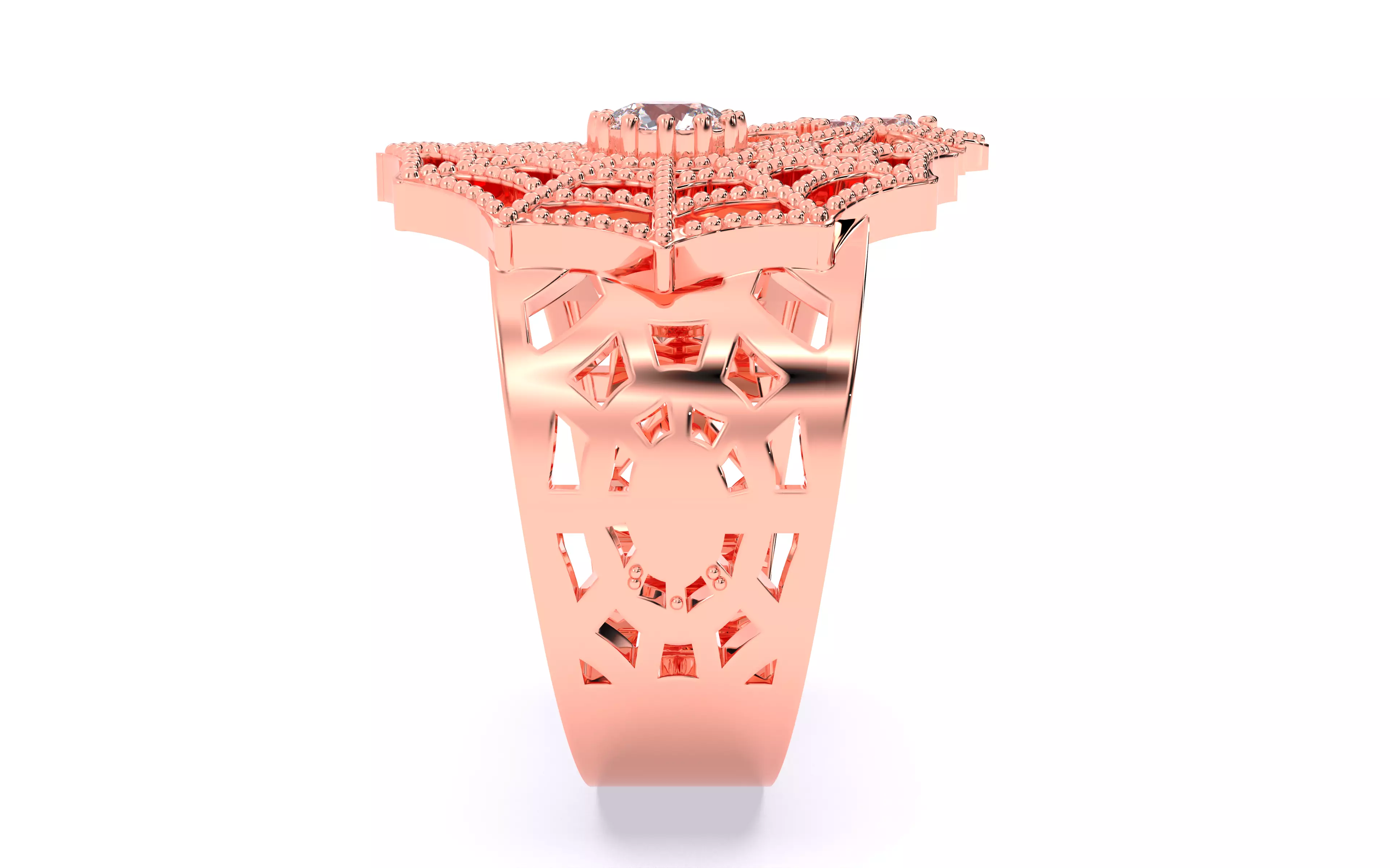 Spider Crawling Web Ring 3dm stl renders details 3D print model_15