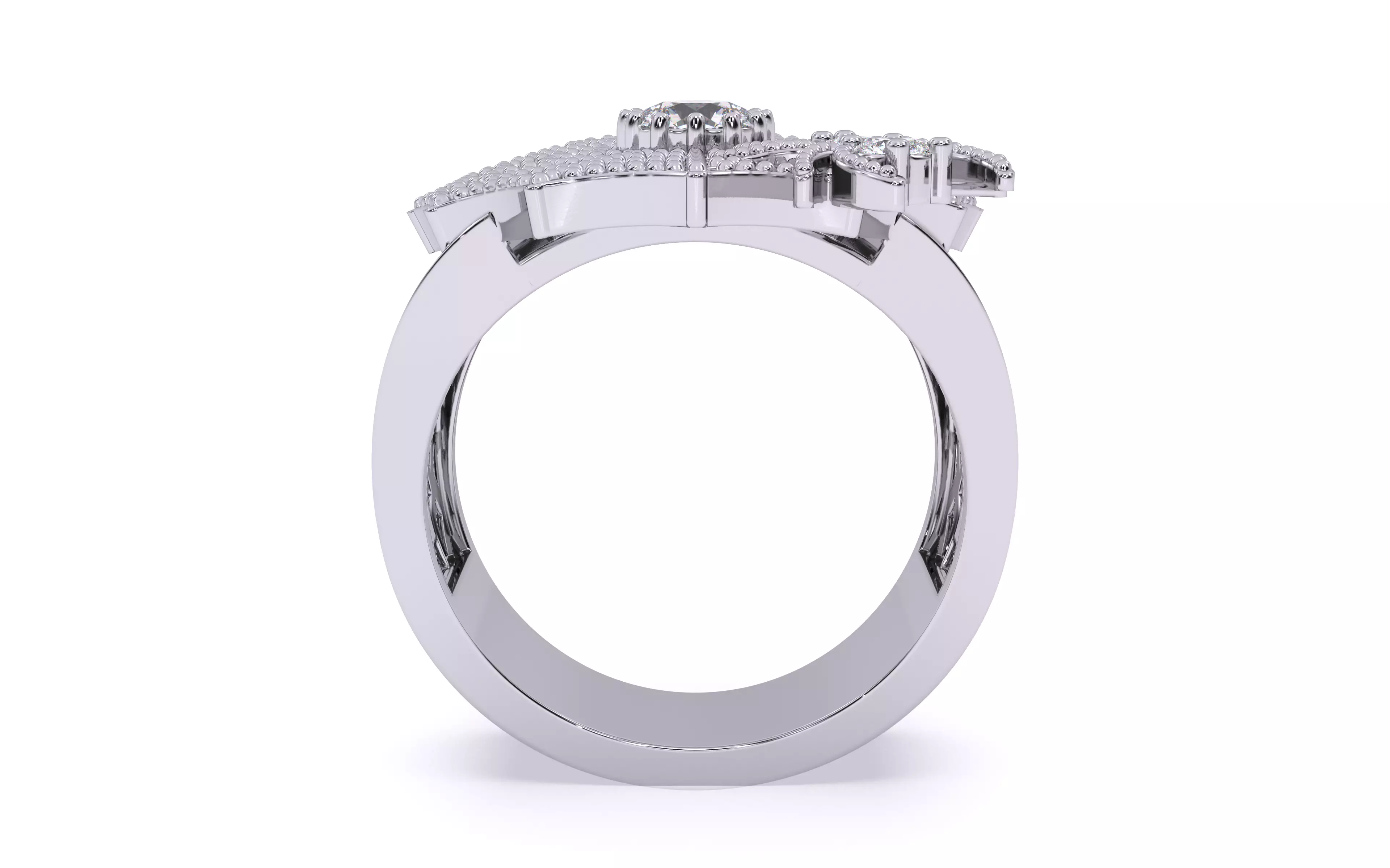 Spider Crawling Web Ring 3dm stl renders details 3D print model_23